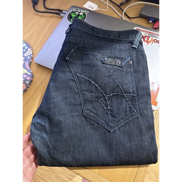 Union Women's Jeans Size 29 Blue Denim Dark Wash (Inside seem 32) - Picture 7 of 16